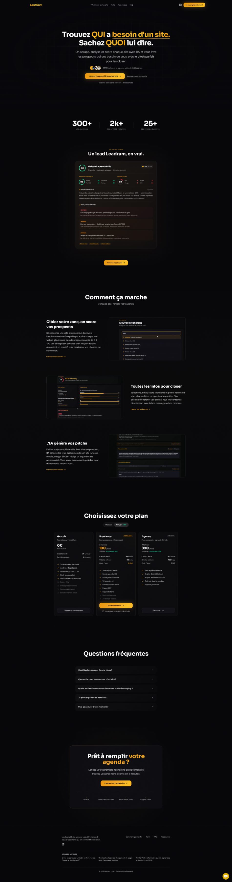 Aperçu du site Leadrum